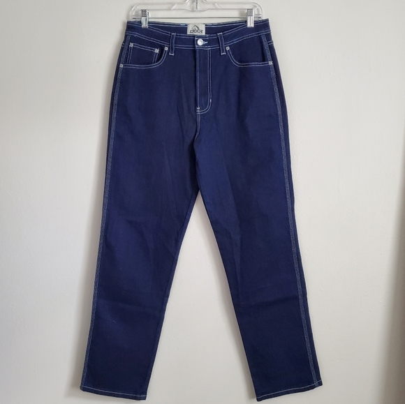 Jordache Vintage High Rise Heather Straight Leg Jeans Size 30 Dark Blue Denim - Picture 3 of 10